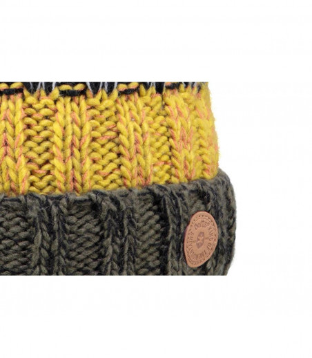 gorro azul amarillo pompón gorro azul amarillo pompón
